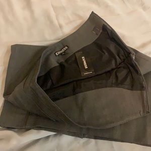Express, grey lined pencil skirt